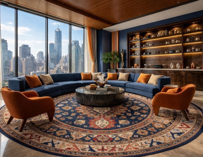 wool round rug